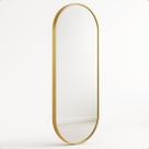 Espelho Lopazzi Oval Grande Corpo Inteiro 150x50 Decoração Moldura em Metal