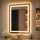 Espelho Lopazzi Retangular 70x50cm com 3 Tonalidades de Led Jateado (Quente, Neutro e Frio) Espelho Lopazzi Retangular 70x50cm com 3 Tonalidades de Led Jateado (Quente, Neutro e Frio)