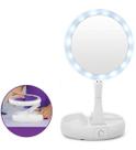 Espelho Luz Led Iluminador Mesa Maquiagem Portátil
