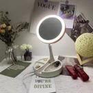 Espelho Luz Led Iluminador Mesa Maquiagem Portátil Pilha USB Aumento até 10x