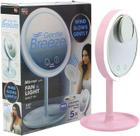 Espelho Luz Led Iluminador Mesa Maquiagem Portátil - USB (Rosa)