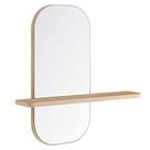 Espelho Modway Solstice Oak com prateleira 23,5x4,5x23,5 cm