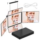 Espelho OLIBUY, 5 vias, 360, com corte automático de cabelo, vidro transparente