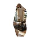 Espelho Orgânico 100x50 Lapidado com Suporte Decorativo Parede Sala Quarto Banheiro