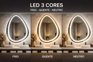 Espelho organico 40x50 com touch jato led 3 tons Espelho organico 40x50 com touch jato led 3 tons