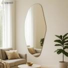 Espelho Organico Aura 110x50 cm com Suporte Moderno para Banheiro, Quarto e Sala