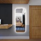 Espelho organico de luxo pinterest 150x60 e14 incolor led branco frio 220v
