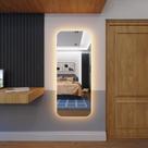 Espelho organico de luxo pinterest 150x60 e14 incolor led branco quente 110v