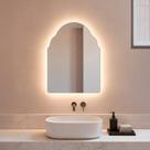 Espelho Orgânico de Parede com Led Frio 44x64cm para Sala Quarto Banheiro Marrocos