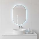 Espelho Orgânico de Parede com Led Quente Pílula 44x64cm para Sala Quarto Banheiro