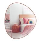Espelho Orgânico Decorativo com Moldura Caramelo em Couro Eco Espelho Orgânico Decorativo com Moldura Caramelo em Couro Eco