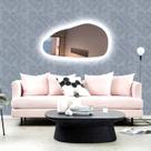 Espelho orgânico decorativo iluminado com led frio 43x76cm