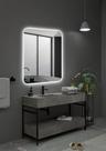 Espelho Orgânico Decorativo Lapidado com LED 90x60 cm E14 para Sala, Quarto, Banheiro, Cozinha, 6000K 110v (LED FRIO)