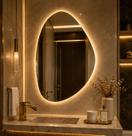 Espelho Orgânico Decorativo Lapidado com LED 90x65 cm E02 para Sala, Quarto, Banheiro, Cozinha, 3000K 110v (LED QUENTE) Espelho Orgânico Decorativo Lapidado com LED 90x65 cm E02 para Sala, Quarto, Banheiro, Cozinha, 3000K 110v (LED QUENTE)