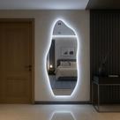 Espelho Orgânico Flame 150x60 E06 com LED Branco Quente 110V 3000K Elegância e Conforto