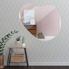 Espelho Orgânico Irregular Abstrato Coração Lapidado Médio/Grande Decorativo Tendência Salão