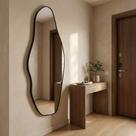 Espelho Orgânico Lopazzi Corpo Inteiro 150cm Grande Decorativo Quarto Sala Hall Moldura de Alumínio