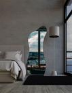 Espelho Orgânico Luxo Grande 150 X 60 Corpo Inteiro Moderno Lapidado Com Suporte