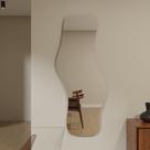 Espelho Orgânico Pinterest 110x50cm Grande Modelo Flame Retrô Decorativo Sala Quarto Banheiro Adnet