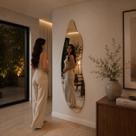 Espelho Orgânico Pinterest 110x50cm Grande Modelo Flame Retrô Decorativo Sala Quarto Banheiro Adnet Espelho Orgânico Pinterest 110x50cm Grande Modelo Flame Retrô Decorativo Sala Quarto Banheiro Adnet