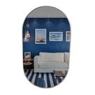 Espelho Oval 76x43 cm + 1 Prateleira Incolor 10x20