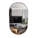 Espelho Oval 76x43 cm + 1 Prateleira Incolor 10x20