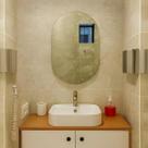 Espelho Oval 80x50cm Decorativo Parede Banheiro Quarto Sala Hall Vertical Horizontal