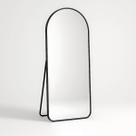 Espelho Oval com Base Reta Grande 170x70 Corpo Inteiro Suporte de Chão Moldura de metal