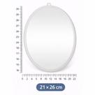 Espelho Oval com Suporte Moldura Plástica Leve e Moderna