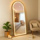 Espelho Oval Corpo Inteiro Moldura Led Quarto Salão Loja 170x70 Grande