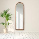 Espelho Oval de Base Reta com Moldura Magnólia 160cmx49cm CabeCasa MadeiraOriginals