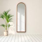 Espelho Oval de Base Reta com Moldura Magnólia 160cmx49cm CabeCasa MadeiraOriginals Caiena