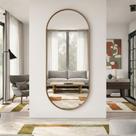 Espelho Oval Grande Corpo Inteiro com Moldura 170x70 Decoração Elegante