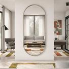 Espelho Oval Grande Corpo Inteiro com Moldura 170x70 Decoração Elegante Espelho Oval Grande Corpo Inteiro com Moldura 170x70 Decoração Elegante