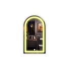 Espelho Oval Meio Corpo Base Reta Jateado Com Led