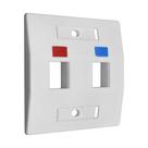 Espelho para Caixa de Sobrepor 3x3 fixo c/ 2 saídas branco - S