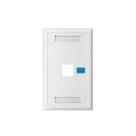 Espelho Parede 4x2 Branco P/ Keystone 1 Porta
