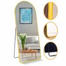 Espelho Parede Grande Oval Arco Base Reta Corpo Inteiro 170x70 Moldura em Metal