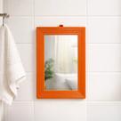 Espelho Parede Moldura Plástica Laranja Banheiro Lavabo Quarto Diversos Tamanhos Multiuso Espelho Parede Moldura Plástica Laranja Banheiro Lavabo Quarto Diversos Tamanhos Multiuso