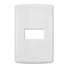Espelho Placa 1 Posto C/ Suporte 4x2 Tampa Horizontal Siena