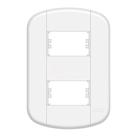 Espelho Placa 4x2 com Suporte para 2 Módulos Separados Horizontal Linha Blanc Fame 3937