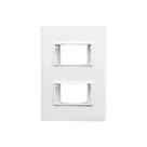 Espelho Placa 4x2 com Suporte para 2 Módulos Separados Horizontal Linha Vivaz Ilumi - 76080