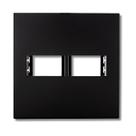 Espelho Placa Com Suporte 4x4 2 Módulos Recta Preto - B.lux Espelho Placa Com Suporte 4x4 2 Módulos Recta Preto - B.lux