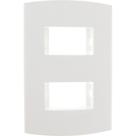 Espelho Placa Peesa Alfa P1504 4X2 2Modulo Dist.Branco