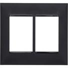 Espelho Placa Pial Plus+ Preto 4X4 6Mod.Horz 618516Pt