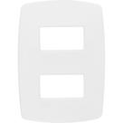 Espelho Placa Radial Modular Branco 4X2 2Mod Dist 3004 Espelho Placa Radial Modular Branco 4X2 2Mod Dist 3004
