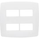 Espelho Placa Radial Modular Branco 4X4 4Mod Dist 3008 Espelho Placa Radial Modular Branco 4X4 4Mod Dist 3008