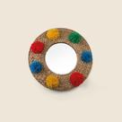 Espelho Pompons Fibra Natural 40cm - ACASA