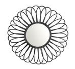 Espelho preto em rattan estilo mandala