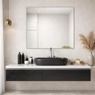 Espelho Quadrado 90x90cm Lapidado Moderno Decorativo C/ Suporte (QUADRADO) Espelho Quadrado 90x90cm Lapidado Moderno Decorativo C/ Suporte (QUADRADO)